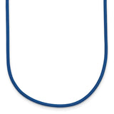 14k Yellow Clasp 1.6mm 16 inch Royal Blue Leather Cord Necklace XG255