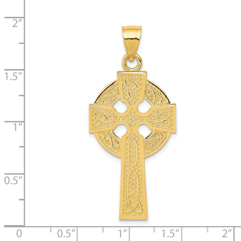 14k Polished Celtic Cross Pendant K6233
