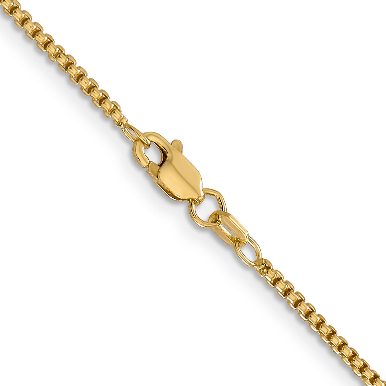14K 26 inch 1.5mm Semi-Solid Round Box with Lobster Clasp Chain BC140