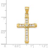 14k CZ Cross Pendant K6212
