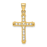 14k CZ Cross Pendant K6212