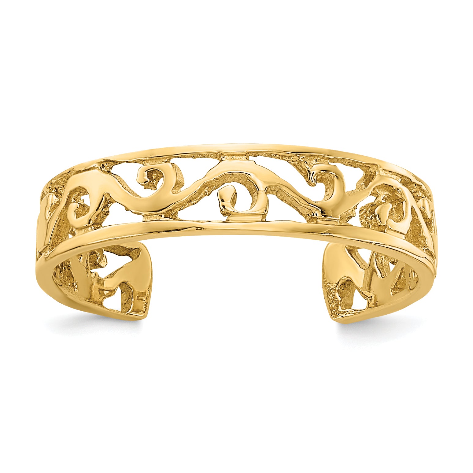 14k Polished and Diamond-cut Toe Ring K5796