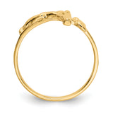 14k Polished Crucifix Size 4.25 Baby / Childs Ring R190