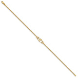 14k Polished Dolphin and Filigree Bismark Chain 10 inch Anklet ANK2