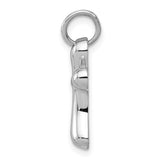 14k White Gold Small Freeform Cross Pendant K366