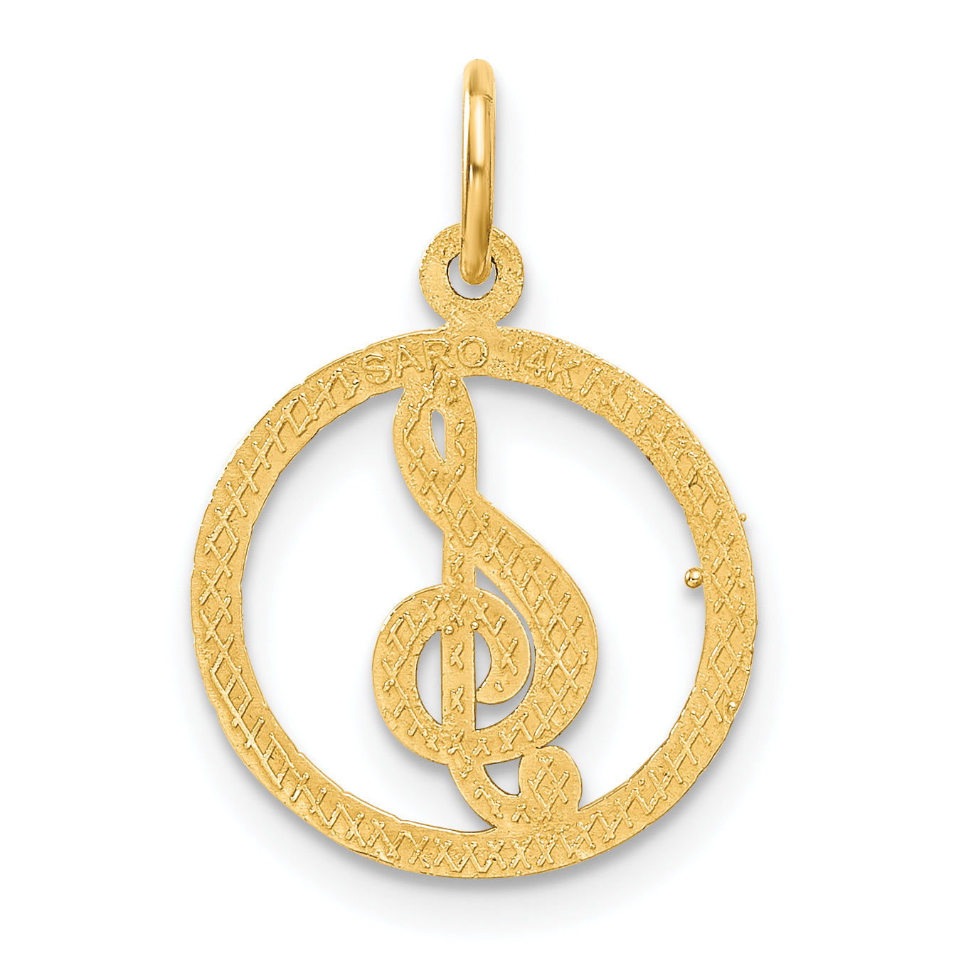 14k Treble Clef in Circle Charm C1791