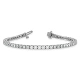 14k White Gold Complete 2.86 carat Round VS Diamond 4-prong 7 inch Tennis Bracelet X732WVS