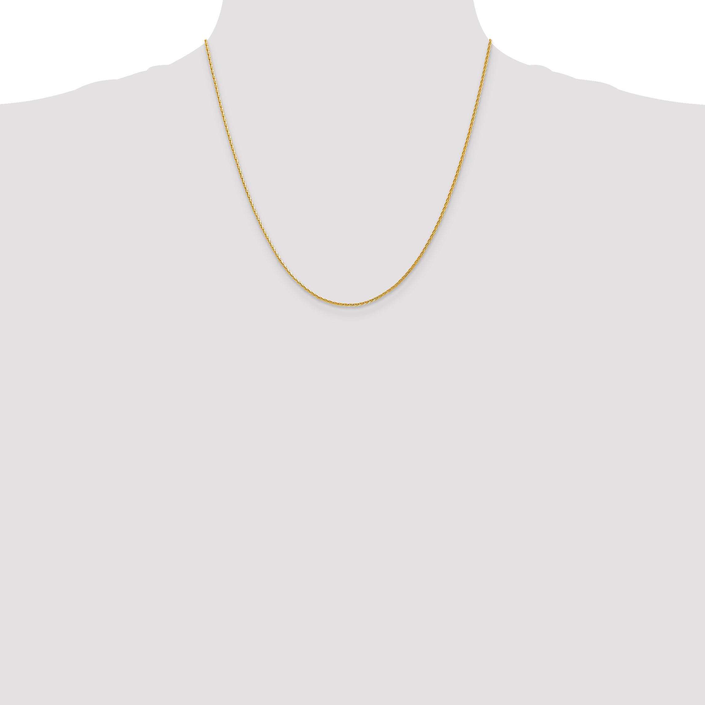 14K 10 inch 1.5mm Diamond-cut Parisian Wheat with Lobster Clasp Anklet PEN276