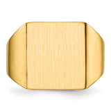 14k 13.5x15.0mm Open Back Mens Signet Ring RS636