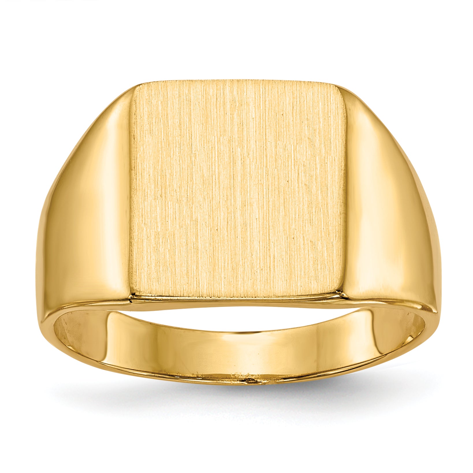 14k 11.0x11.5mm Closed Back Signet Ring RS358A