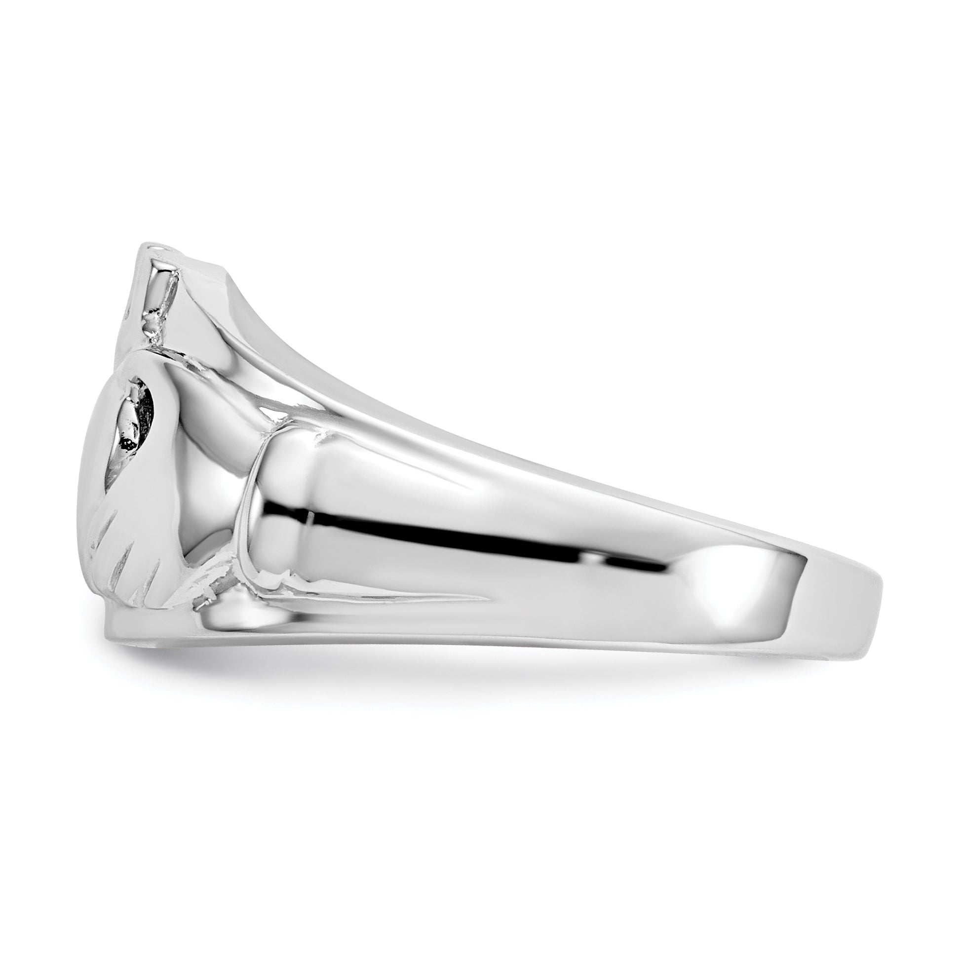 14k White Gold Ladies Claddagh Ring D1852