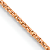 14K Rose Gold 10 inch .9mm Box Link with Lobster Clasp Chain Anklet RSC2