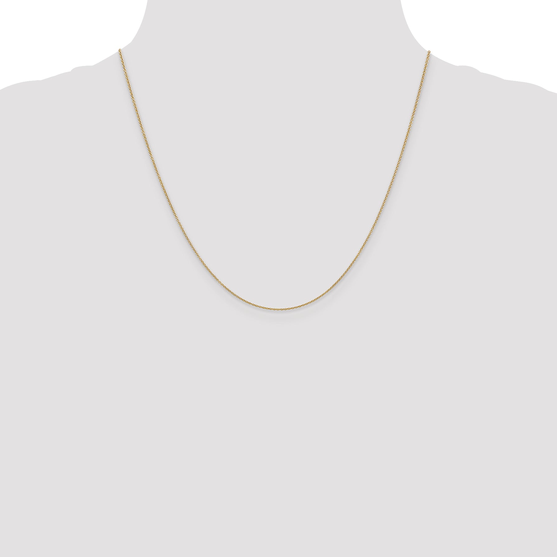 14K 14 inch .9mm Cable with Spring Ring Clasp Chain PEN190