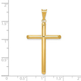 14k Polished Tube Cross Pendant K6183
