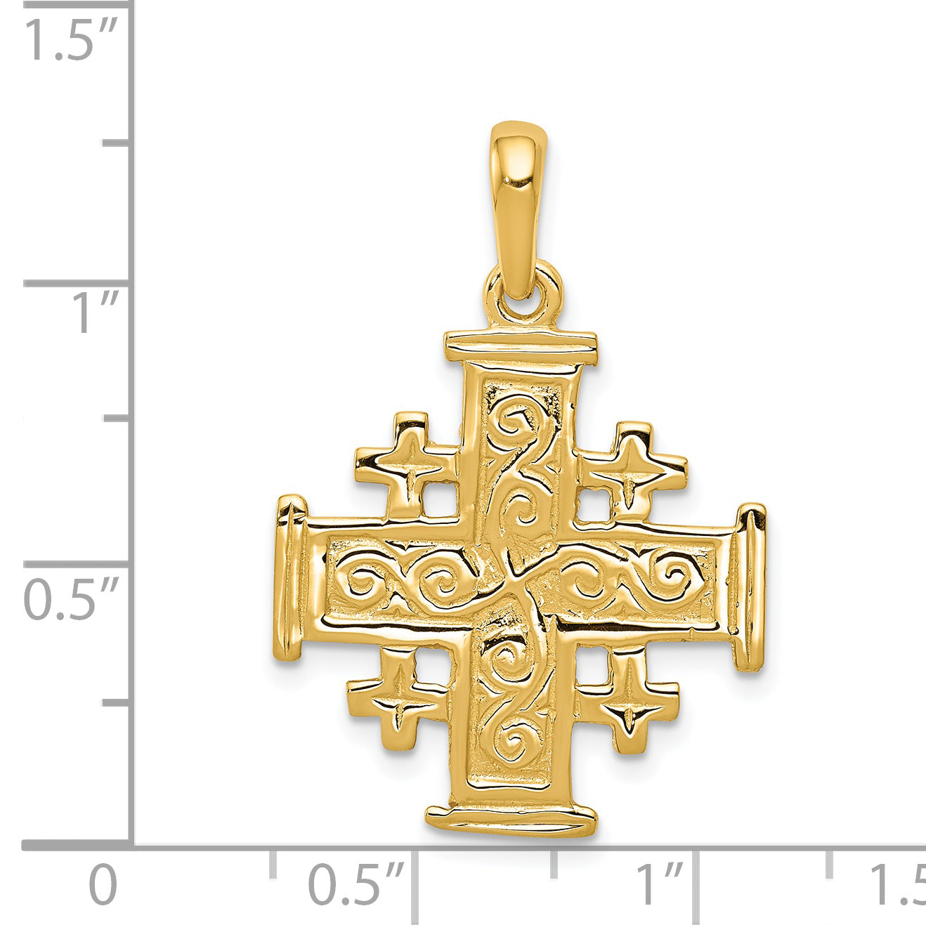 14k Jerusalem Cross Pendant K1232