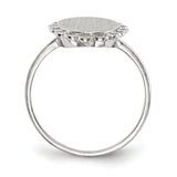 14k White Gold 9.0x11.5mm Open Back Signet Ring RS566