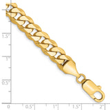 14K 26 inch 8.5mm Flat Beveled Curb with Lobster Clasp Chain FBU220