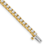14k Complete 4.1 carat Round A Diamond 4-prong 7 inch Tennis Bracelet X733A