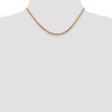 14K 26 inch 2.9mm Flat Beveled Curb with Lobster Clasp Chain FBU080