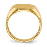 14k 13.0x15.5mm Octagon Open Back Mens Signet Ring RS337