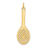 14K Tennis Racquet with Freshwater Cultured Pearl Ball Charm A0378