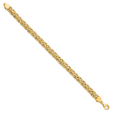 14K Polished 7.75mm Fancy Byzantine Link 8 inch Bracelet SF2731