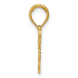 14K Acoustic Guitar Pendant D4263