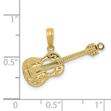 14K Acoustic Guitar Pendant D4263