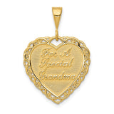 14k Reversible FOR A SPECIAL GRANDMA / SO MANY HEARTS Pendant C1707