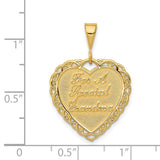 14k Reversible FOR A SPECIAL GRANDMA / SO MANY HEARTS Pendant C1707