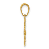 14k Cheerleader with Pom-Poms Pendant C3552