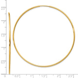 14k 1.2x60mm Polished Endless Tube Hoop Earrings XY1214