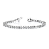 14k White Gold Complete 2.4 carat Round AAA Diamond 3-prong 7 inch Tennis Bracelet X2837WAAA