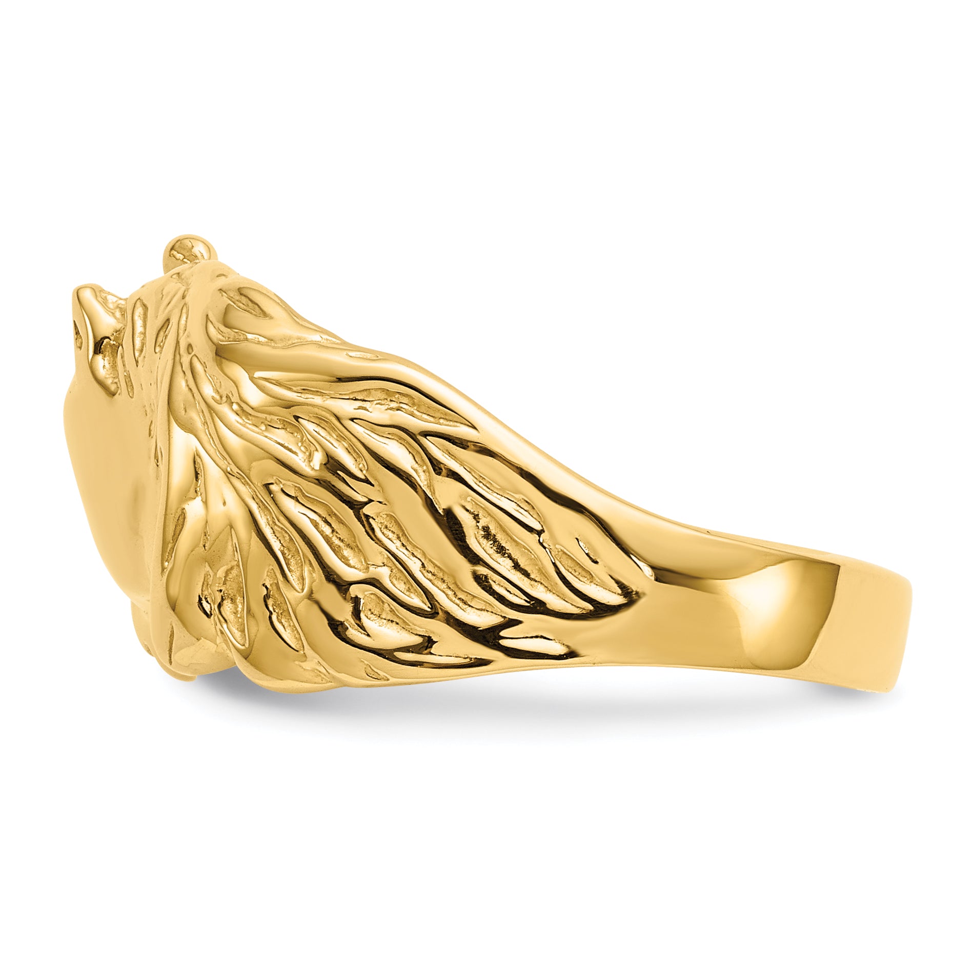 14K Polished Horse Head Ring K5781