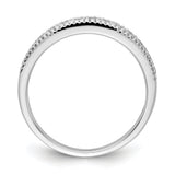 14k White Gold 3mm 3/8 carat Diamond Beaded Edge Band RM5628
