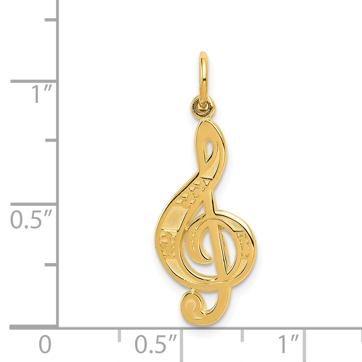 14k Treble Clef Charm C1096