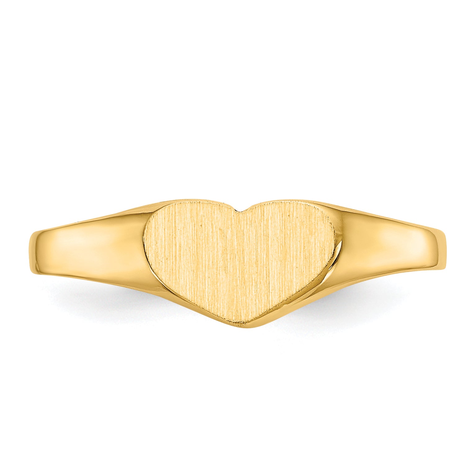 14k 7.5x5.5mm Closed Back Heart Signet Ring CH196
