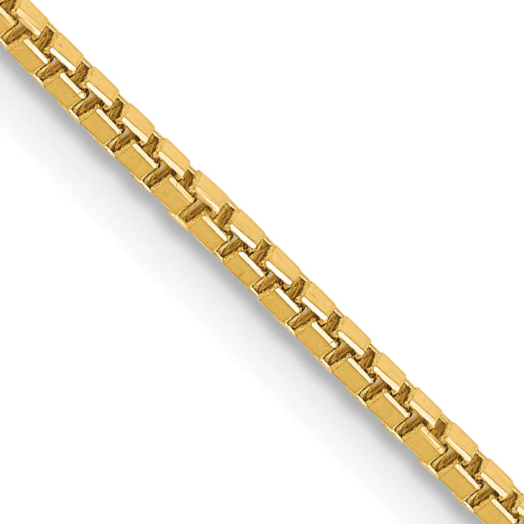 14K 26 inch 1.4mm Box with Lobster Clasp Chain BOX125