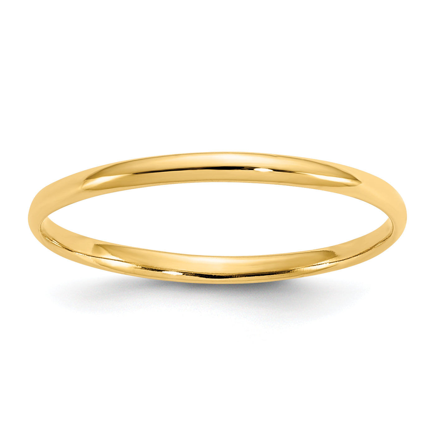14k Madi K Polished 1mm Half Round Band Size 3 Baby / Childrens Ring GK287