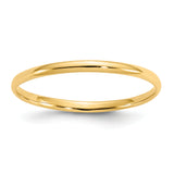 14k Madi K Polished 1mm Half Round Band Size 3 Baby / Childrens Ring GK287