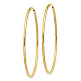 14k 1.2x40mm Polished Endless Tube Hoop Earrings XY1211