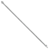 14k White Gold Complete 1.25 carat Round AA Diamond 4-prong 7 inch Tennis Bracelet X729WAA