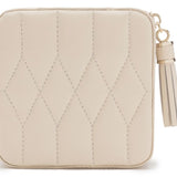 Ivory Caroline Zip Travel Case | Jewelry & Watch Organizer | Ivory