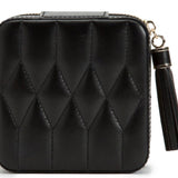 Ivory Caroline Zip Travel Case | Jewelry & Watch Organizer | Black