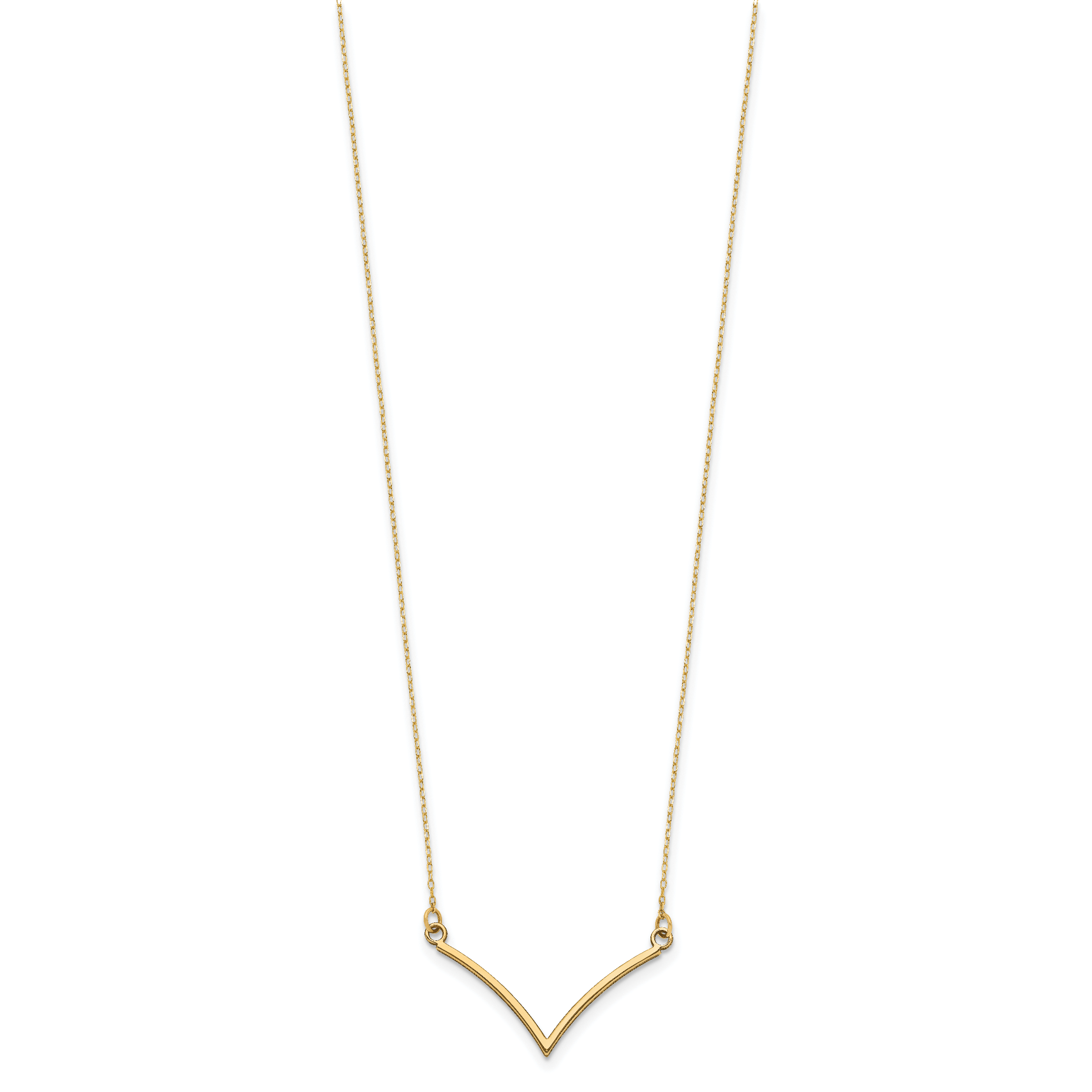 14k Polished 18 inch V-Necklace XP5059