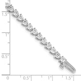 14k White Gold Complete 4.73 carat Round A Diamond 3-prong 7 inch Tennis Bracelet X2840WA