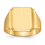 14k 12.5x15.0mm Closed Back Mens Signet Ring RS353