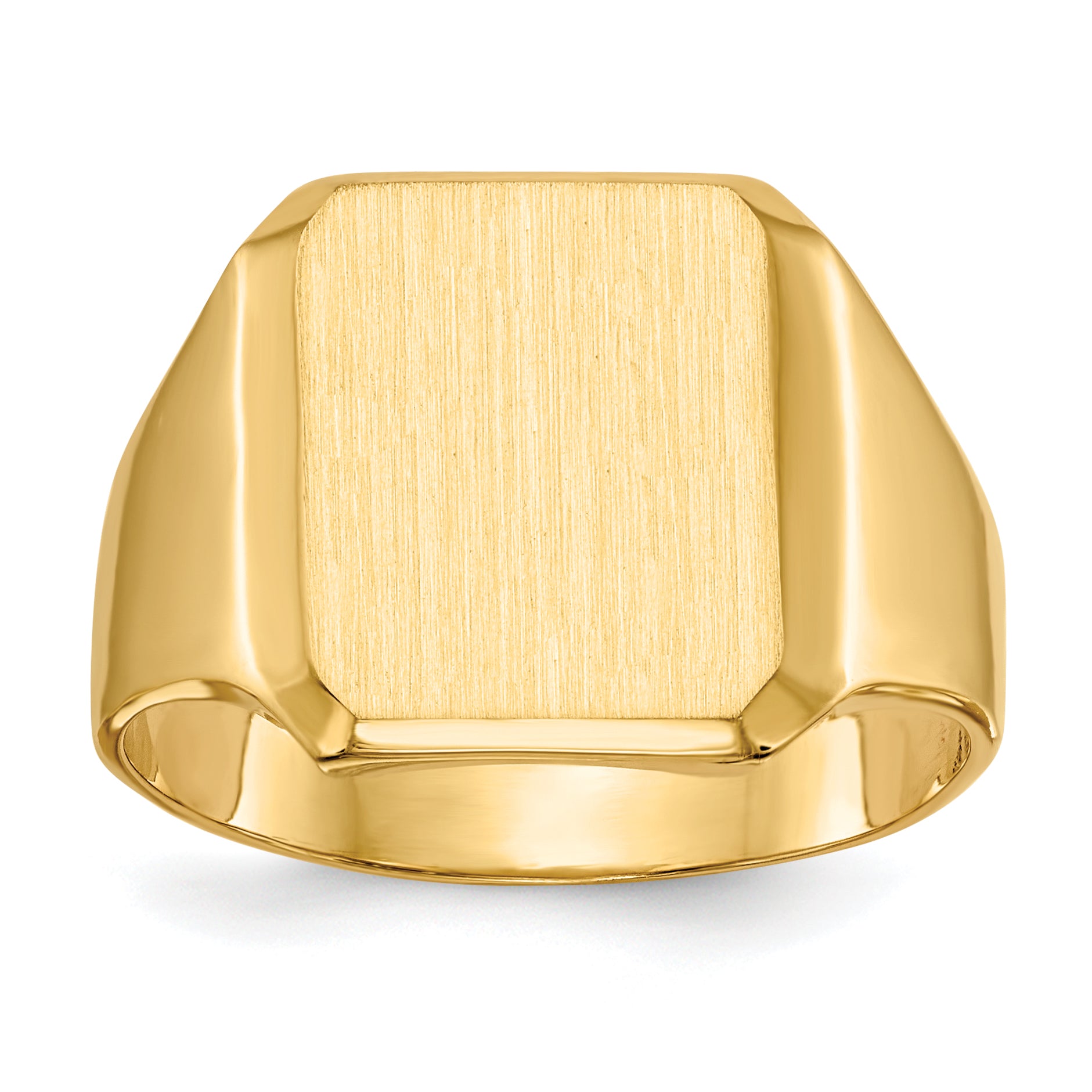 14k 12.5x15.0mm Closed Back Mens Signet Ring RS353