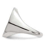 14k White Gold 17.0x20.5mm Closed Back Mens Signet Ring RS552