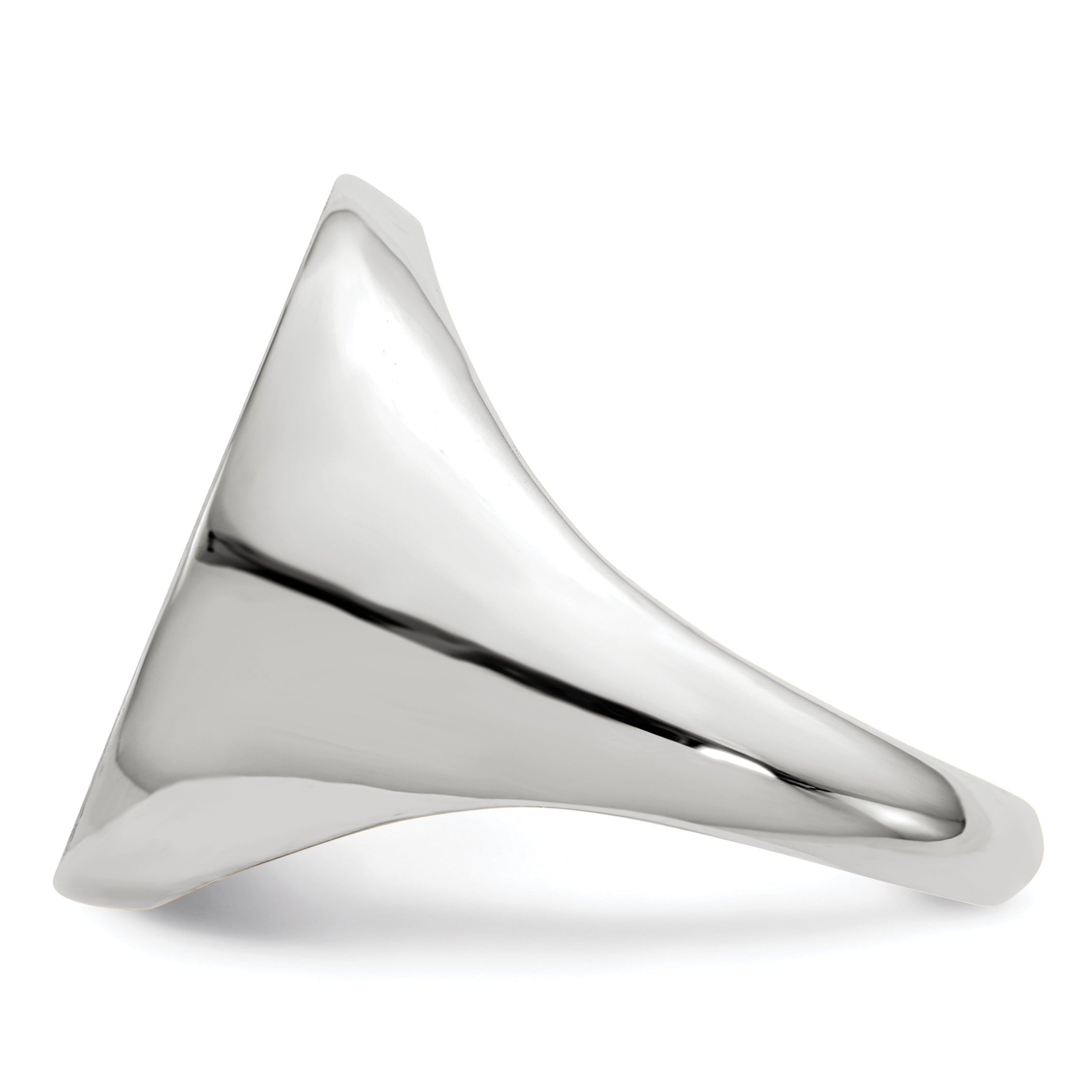 14k White Gold 17.0x20.5mm Closed Back Mens Signet Ring RS552